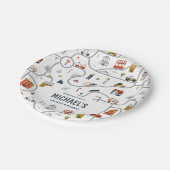 カスタムシティカーズ誕生日 ペーパープレート (アングル)