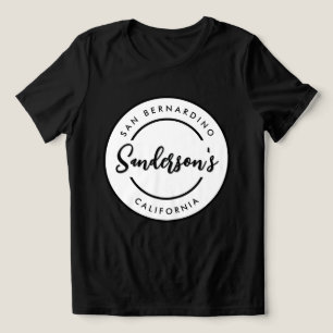 カスタムシティタウンプレイス位置名円 トライブレンドTシャツ
