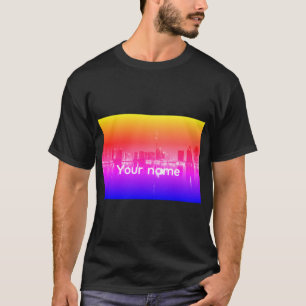 カスタムシティビューTシャツ – 名パーソナライズされた前Tシャツ Tシャツ