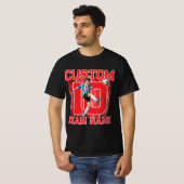 カスタムシニアサッカー選手、チーム名と背番号 Tシャツ (正面フル)