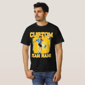カスタムシニアサッカー選手、チーム名と背番号 Tシャツ (正面フル)