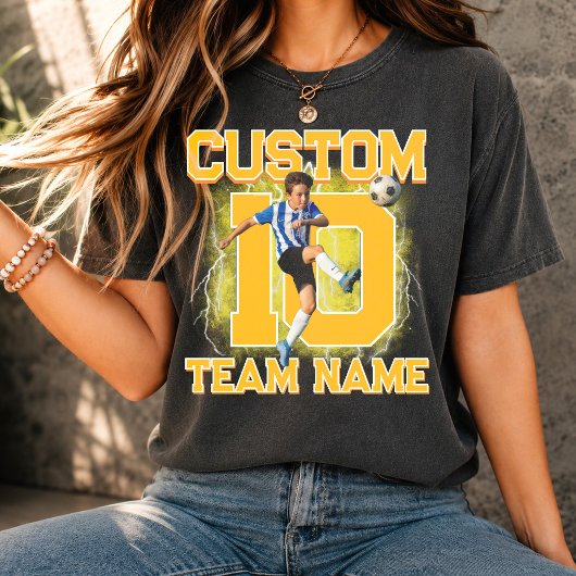 カスタムシニアサッカー選手、チーム名と背番号 Tシャツ