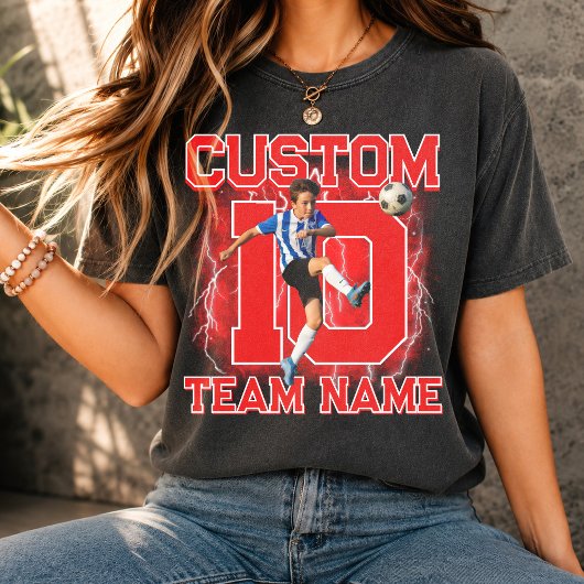 カスタムシニアサッカー選手、チーム名と背番号 Tシャツ
