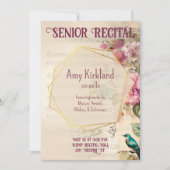 カスタムシニア音楽リサイタルフローラバードテーマ 招待状 (正面)