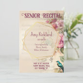 カスタムシニア音楽リサイタルフローラバードテーマ 招待状 (スタンド正面)