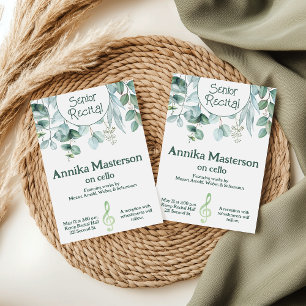 カスタムシニア音楽リサイタル離れグリネリーテーマ 招待状