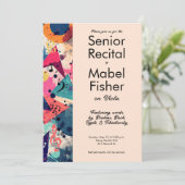 カスタムシニア音楽リサイタル80sインスパイア抽象芸術 招待状 (スタンド正面)