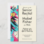 カスタムシニア音楽リサイタル80sインスパイア抽象芸術 招待状 (正面)