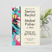 カスタムシニア音楽リサイタル80sインスパイア抽象芸術 招待状 (スタンド正面)