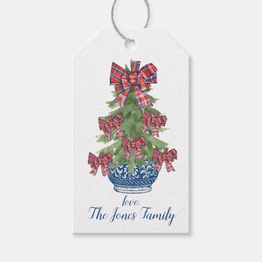 カスタムシノワセリークリスマスツリー ギフトタグ (正面)