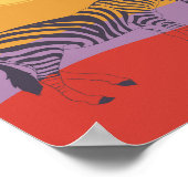 カスタムシブラブモダンラ明るいはっきりしたサファリ ポスター (角)