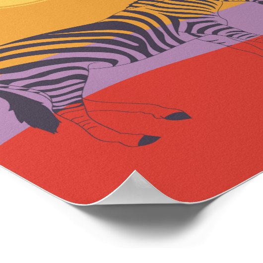 カスタムシブラブモダンラ明るいはっきりしたサファリ ポスター (角)