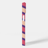 カスタムシボロンモノグラムソフトピンクレッドパープルブルー Case-Mate iPhoneケース (裏面 / 右)