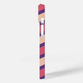 カスタムシボロンモノグラムソフトピンクレッドパープルブルー Case-Mate iPhoneケース (裏面 / 左)