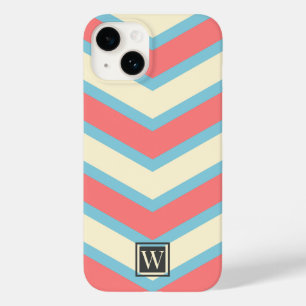 カスタムシボロンモノグラムパステルオレンジベージュシアン Case-Mate iPhone 14ケース