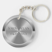 カスタムシミュレート銀キーチェーン キーホルダー (裏面)