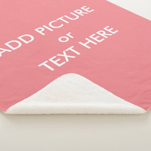 カスタムシャパーソナライズされたーパフリースブランケットピンク シェルパブランケット (3/4)