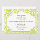 カスタムシャルトレウスダマスクウェディング招待状 招待状 (正面/裏面)
