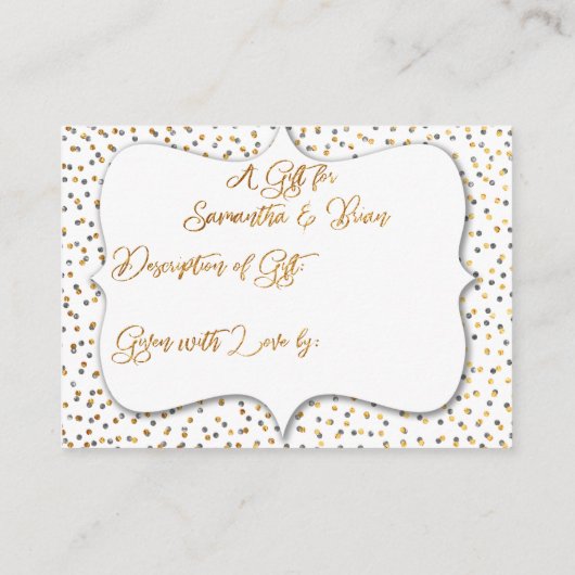 カスタムシャワーインサートを表示 エンクロージャーカード (裏面)