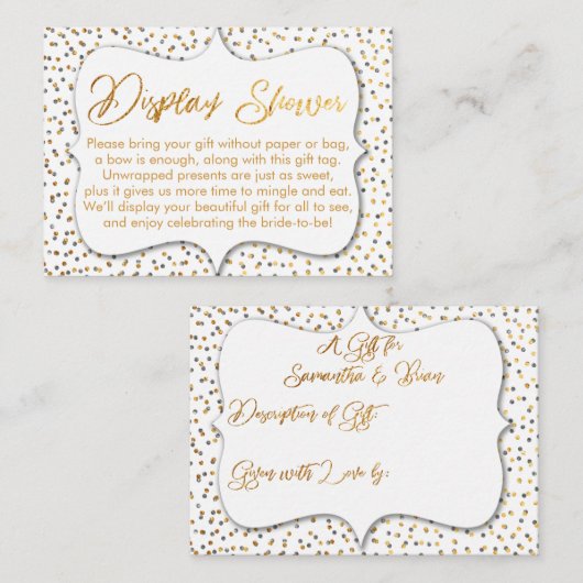 カスタムシャワーインサートを表示 エンクロージャーカード (正面/裏面)