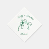 カスタムシャンパントースト結婚ーズナプキンス スタンダードカクテルナプキン (角)