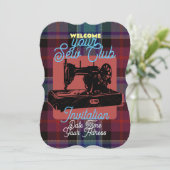 カスタムシュークラブヴィンテージ裁縫機招待状 招待状 (スタンド正面)