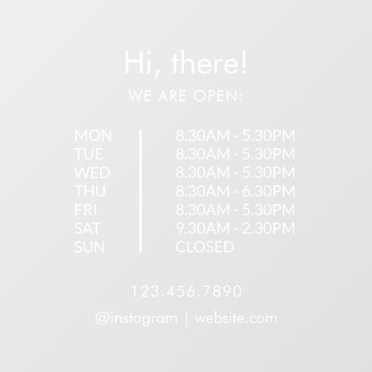 カスタムショップ オープニングアワー オープン クローズ ドア ビジネス ドア ウィンドウサイン (シート)