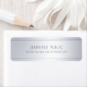 カスタムシルバエレガントルックテンプレート差出人住所 ラベル (インサイチュ)