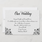 カスタムシルバーアンドグレーゲイ結婚式招待状 招待状 (裏面)