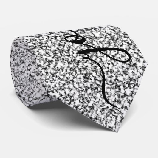 カスタムシルバーグリッタースパークルズネックタイ ネクタイ (ロール)