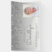 カスタムシルバーグリッタードリップ90誕生日 横断幕 (縦)