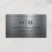 カスタムシルバーグレイ金属プロフェッショナル 名刺 (正面)
