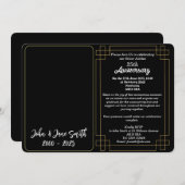 カスタムシルバージュビリー25周年記念招待状 シーズンカード (正面/裏面)