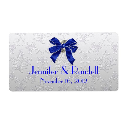 カスタムシルバートーンダマスクミニワインボトルラベル ラベル (正面)