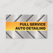 カスタムシルバーブライトオレンジ車サークールビス 名刺 (正面)