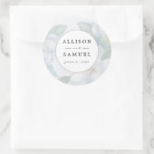 カスタムシルバーホワイトドグウッド結婚の花 ラウンドシール (バッグ)