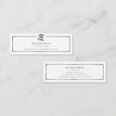 カスタムシルバーホワイト卒業インサート名札 コーリングカード (正面/裏面)