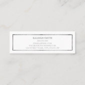 カスタムシルバーホワイト卒業インサート名札 コーリングカード (裏面)