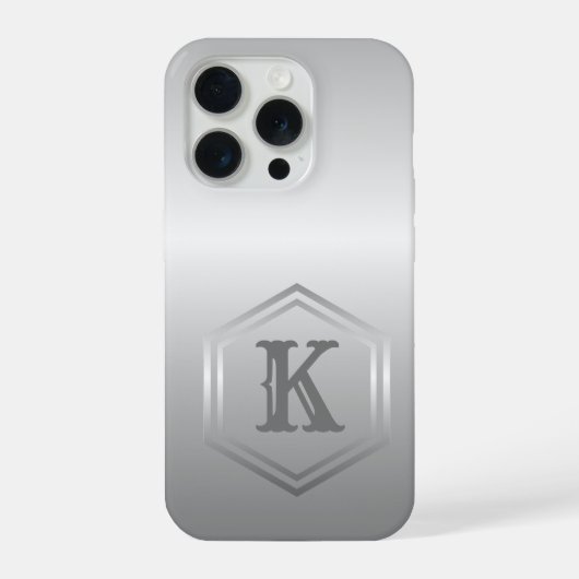カスタムシルバー モノグラム iPhoneケース (裏面)