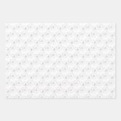 カスタムシルバ結婚ーの新郎新婦ハートチャーム ラッピングペーパーシート (正面3)