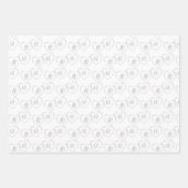 カスタムシルバ結婚ーの新郎新婦ハートチャーム ラッピングペーパーシート (正面2)