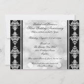 カスタムシルバ結婚ー記念日パーティー招待状 招待状 (正面)