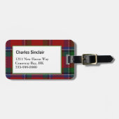 カスタムシンクレアファミリータータンチェックプレイドラゲッジタグ ラゲッジタグ (正面横)