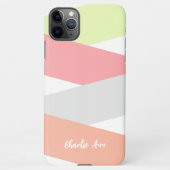 カスタムシンプルおもしろい斜ストライプのめアートパターン iPhoneケース (裏面)