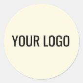カスタムシンプルアイボリーBusiness Your Logo ラウンドシール (正面)