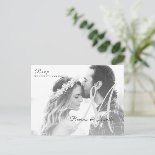 カスタムシンプルエレガントスクリプ結婚ト ポストカード (スタンド正面)