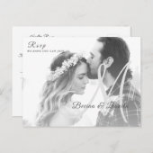 カスタムシンプルエレガントスクリプ結婚ト ポストカード (正面/裏面)