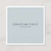 カスタムシンプルエレガントテンプレートトレンディーモダン スクエア名刺 (正面)