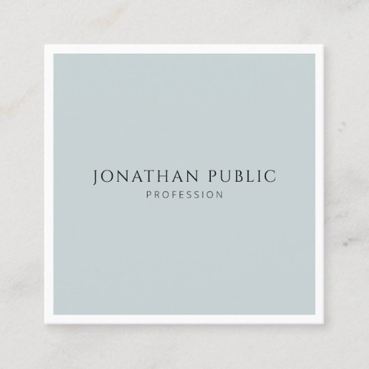 カスタムシンプルエレガントテンプレートトレンディーモダン スクエア名刺 (正面)