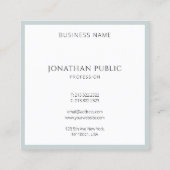 カスタムシンプルエレガントテンプレートトレンディーモダン スクエア名刺 (裏面)